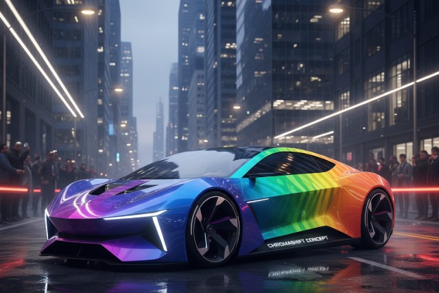voiture change de couleur